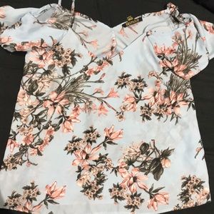 Off shoulder floral top